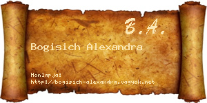 Bogisich Alexandra névjegykártya